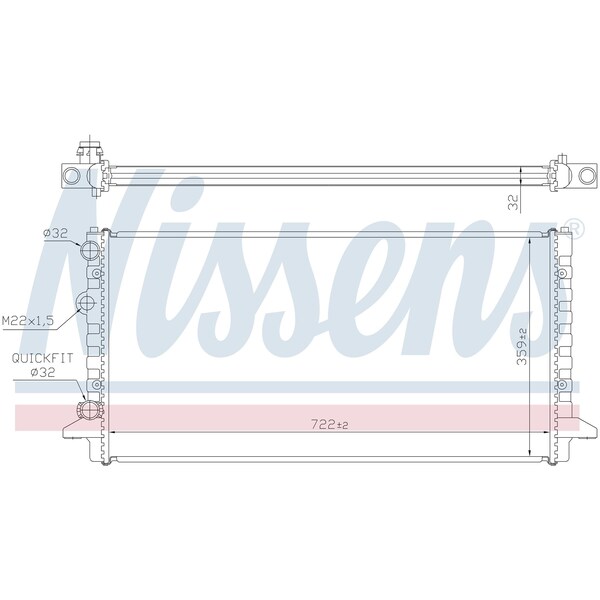 Nissen Nissens Radiator, 65256 65256 - main